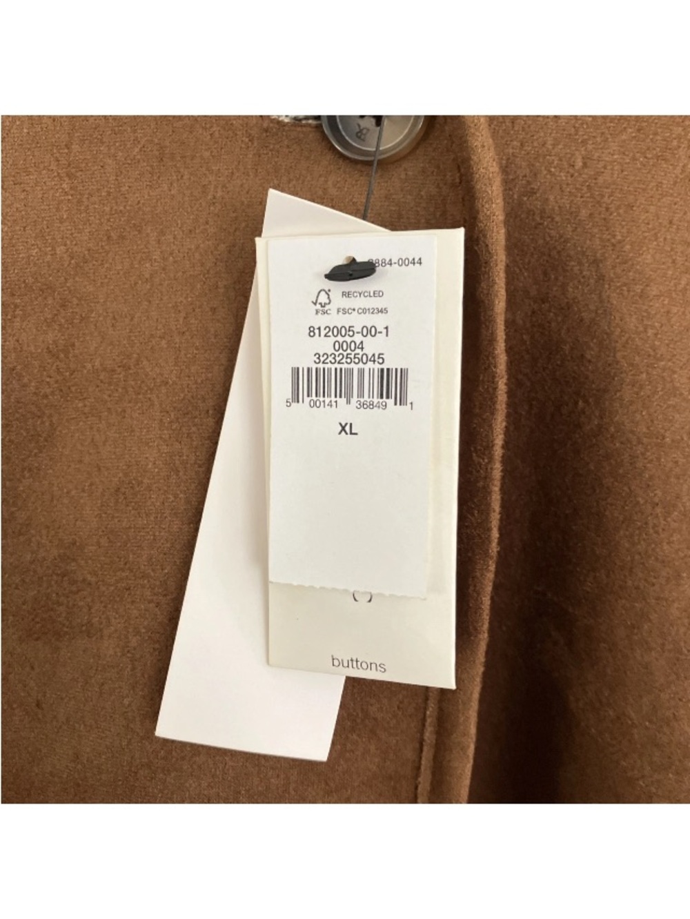 NWT Banana Republic Brown Oversized Reversible Vegan Suede Sherpa Jacket size XL - Picture 6 of 12